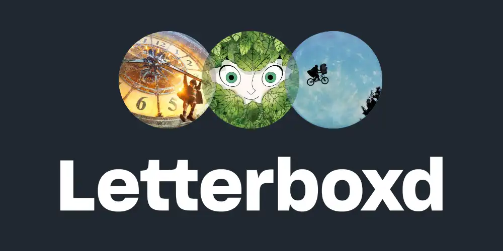 Letterboxd logo with Hugo, Secret of Kells, and ET filling in the three colored circles.