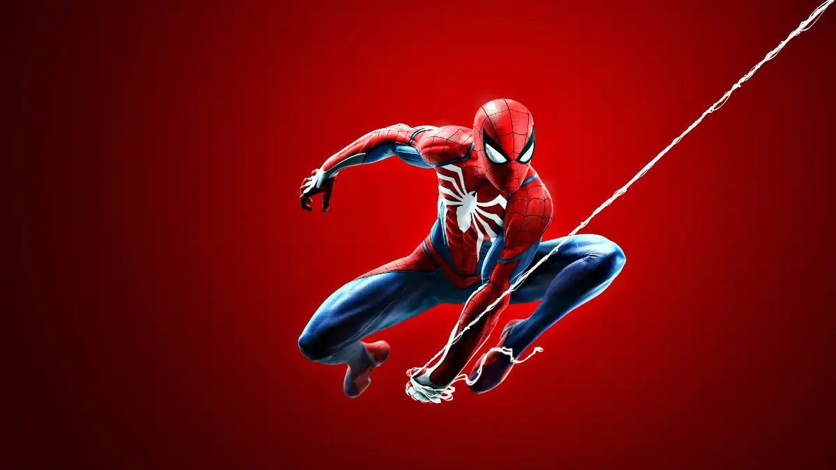 Spider-Man wearing his Advanced Suit in Insomniac Games' Spider-Man