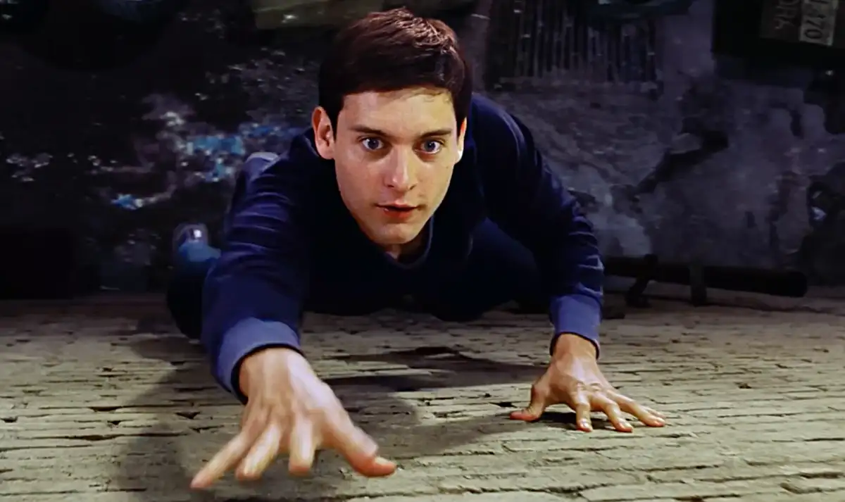 Tobey Maguire as Peter Parker in 2002's Spider-Man