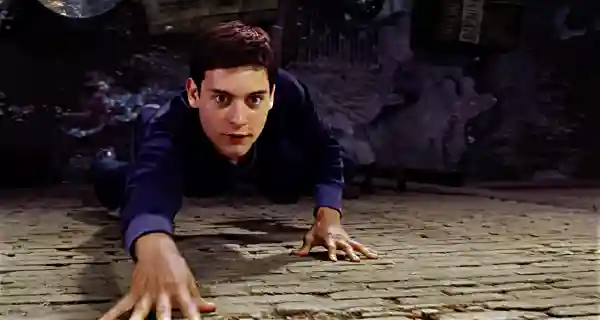 Tobey Maguire as Peter Parker in 2002's Spider-Man